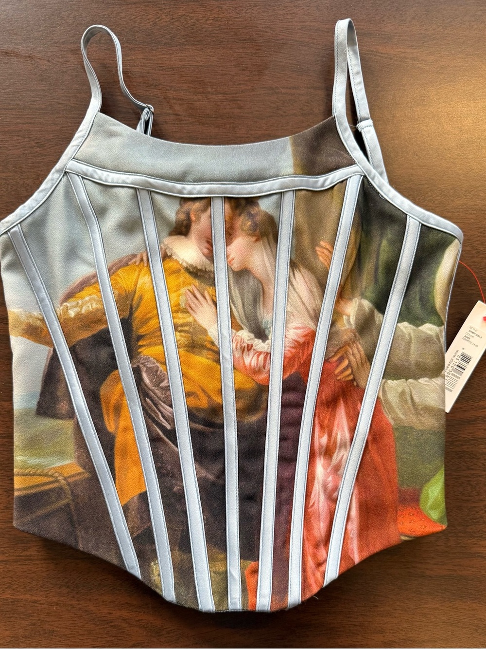 Alice and Olivia Corset Top in Renaissance Painting Multi-Color